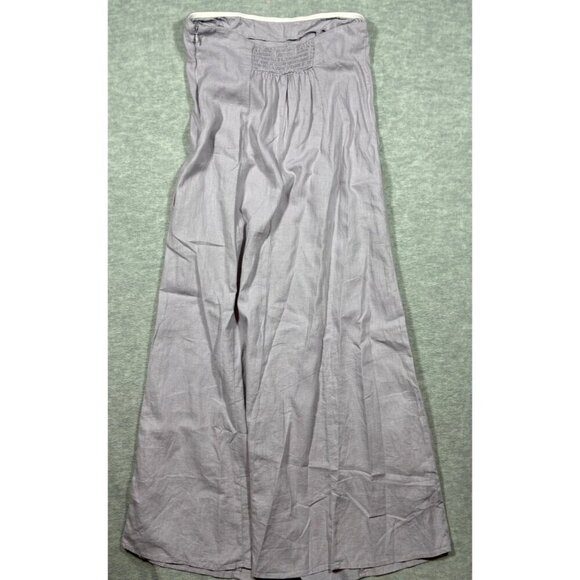 Urban Outfitters Lilac Midi Dress Strapless Sz M Linen Blend Womens Summer Beach - Picture 3 of 4